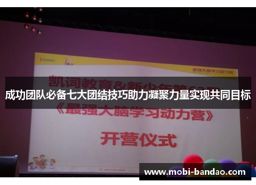 成功团队必备七大团结技巧助力凝聚力量实现共同目标